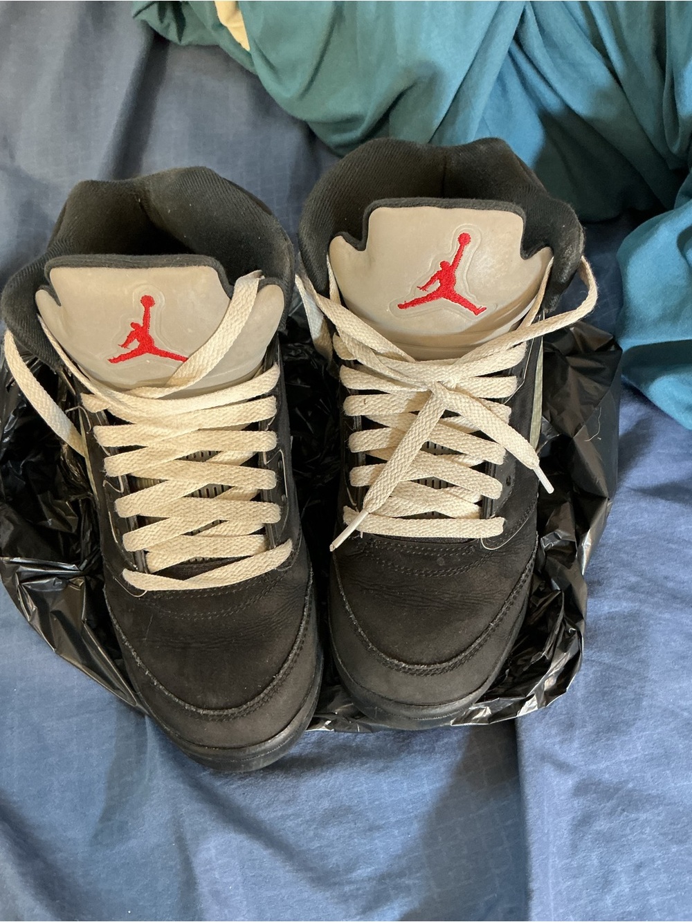 Jordan Men’s Black/White Sneakers with Red Jumpman